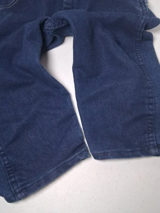 Round House Overalls Youth 4T Dark Wash Blue Denim Bibs Bib Pants USA Made - Picture 14 of 15